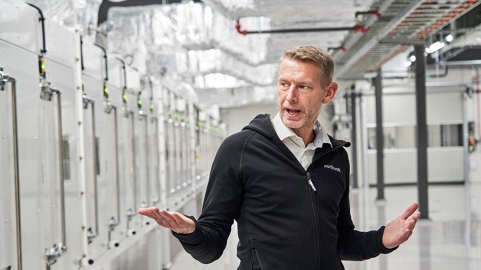 Northvolts vd Peter Carlsson informerade personalen under gårdagen om den tuffa tiden som väntar företaget. Bilden är en arkivbild.