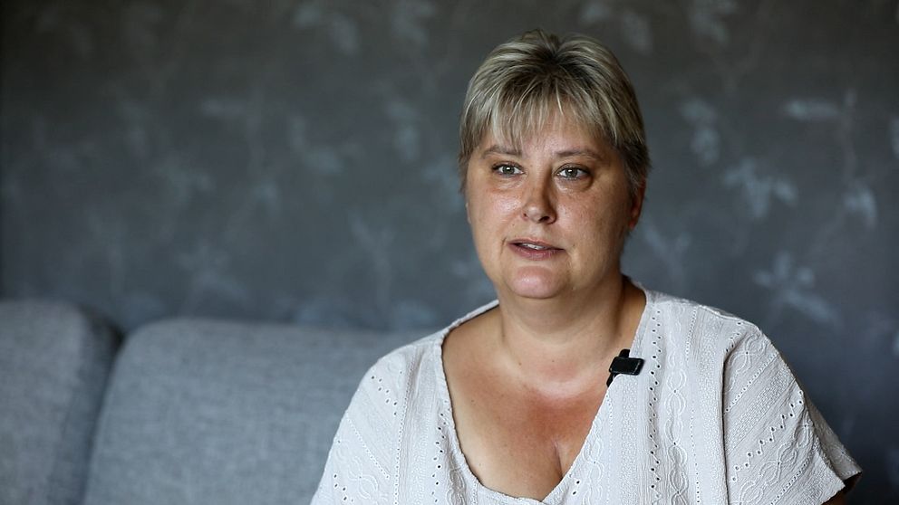 Anki Sörensen. Äldre kvinna i kortklippt frisyr