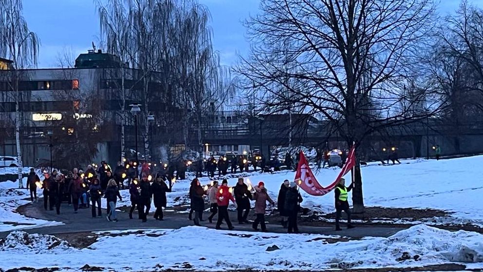 Från manifestation i Sollefteå