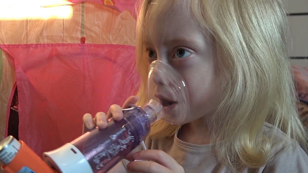 Astmasjuka Jessica, 6 år.