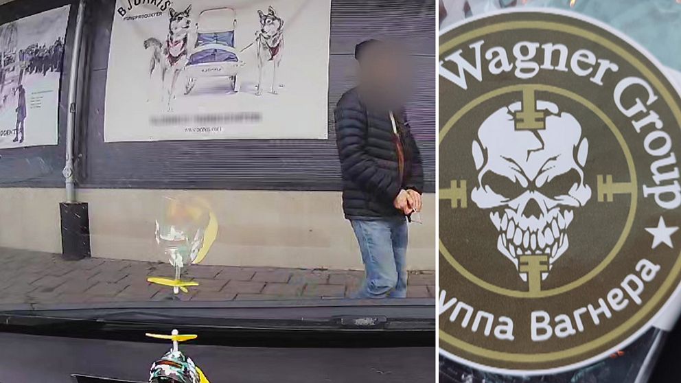 Ukrainsk familj i Kiruna och Wagnergruppens symbol på bil efter trakasserier och skadegörelse