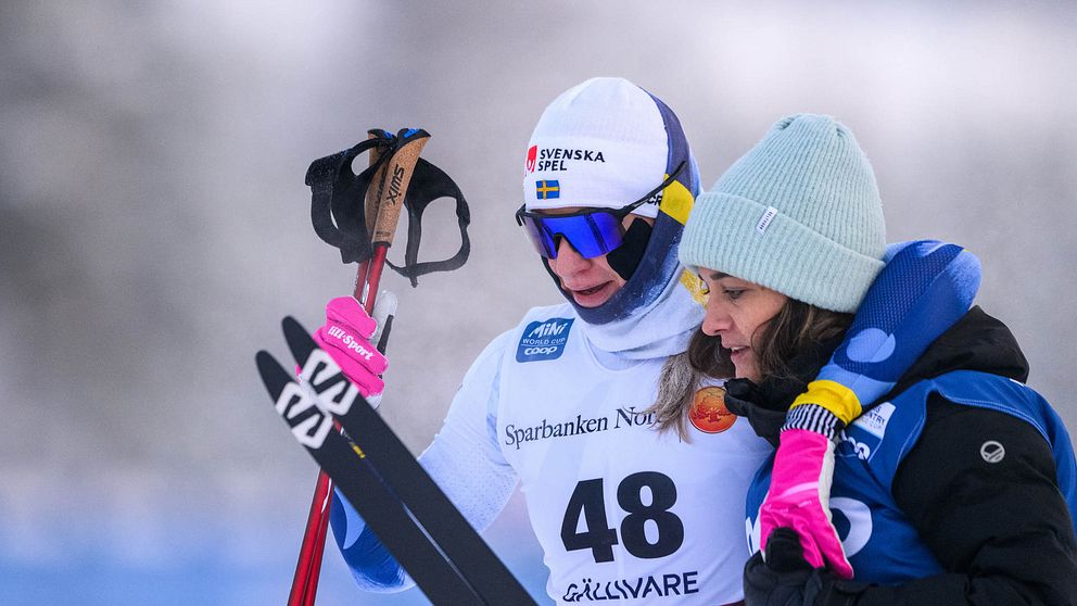 Moa Ilar blev trea i kylan, men behövde ledas ur målfållan på grund av grumlig syn.