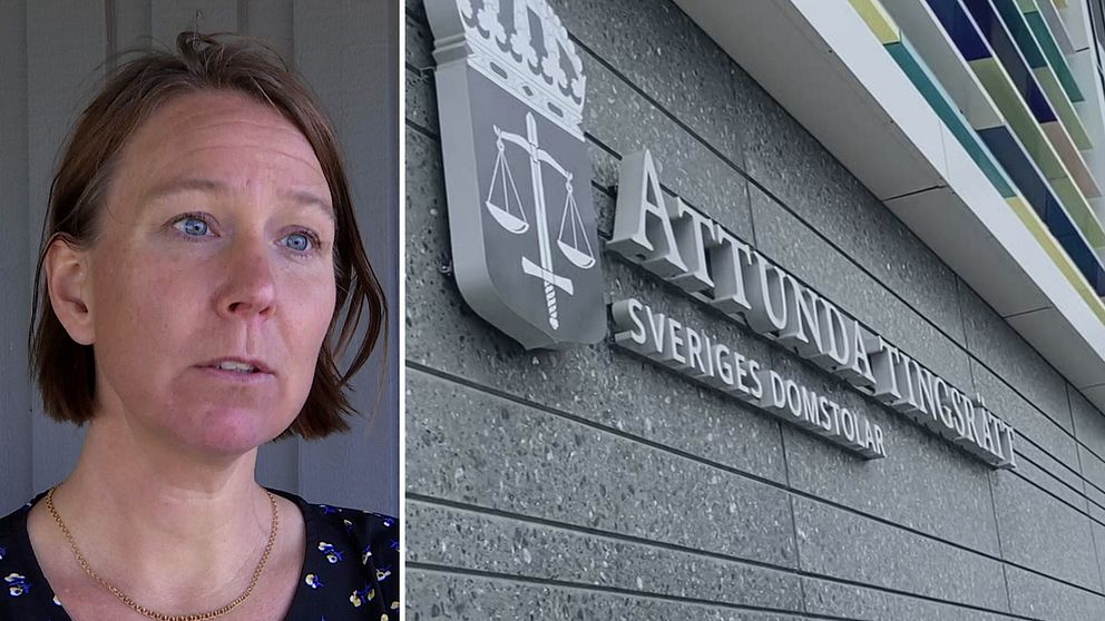 Till vänster: Hanna Flordal, till höger: Attunda tingsrätt