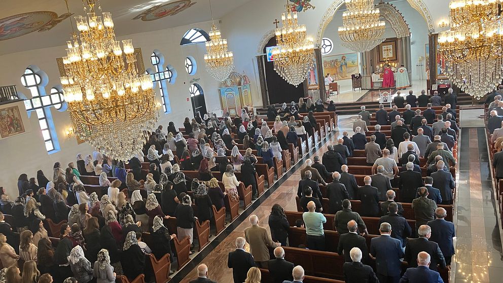 gudsstjänst i S:t Jacobs kyrka i Södertälje