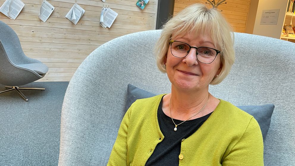 Anna-Karin Edberg vid Högskolan Kristianstad tittar in i kameran