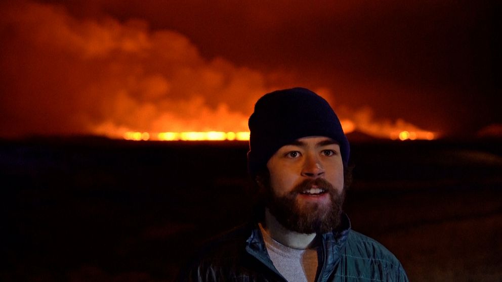 Robert Donald Forrester III, turist på plats vid utbrottet på Island