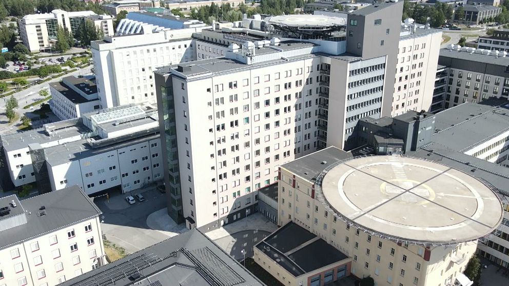 Drönarbild av Norrlands universitetsjukhus.