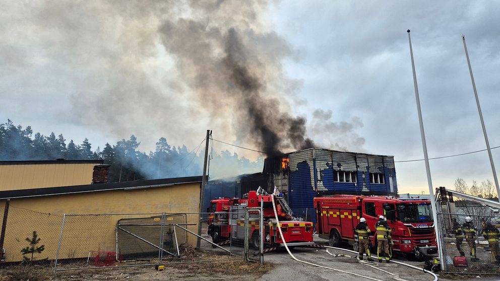Industribrand i Södertälje
