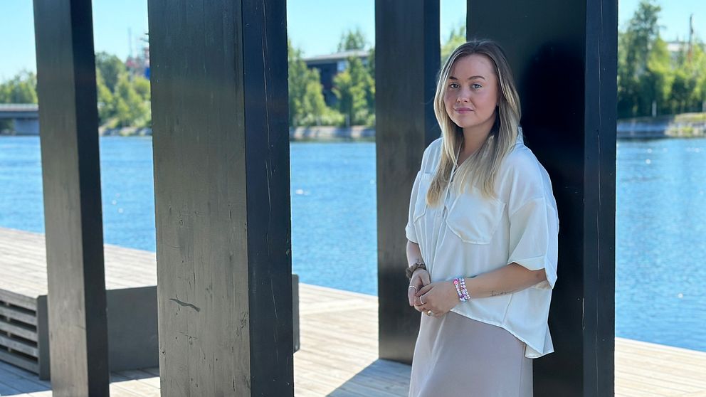 Veronica Lindsköld vid Skellefteälven