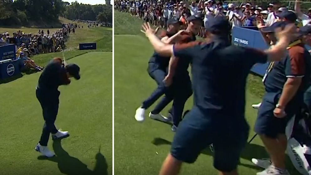 Viktor Hovland med ett sanslöst slag inför Ryder Cup.