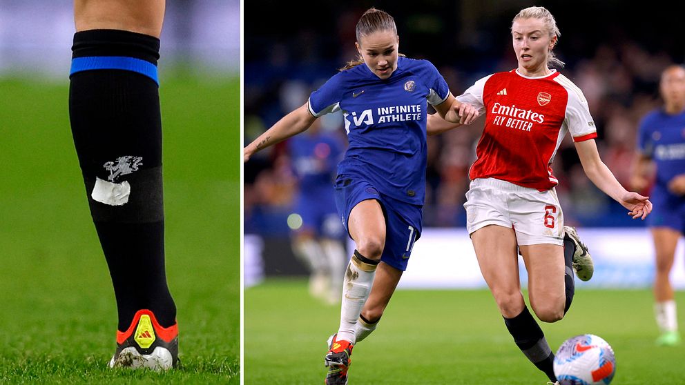 Chelseastrumpor och Chelseas Guro Reiten och Arsenals Leah Williamson