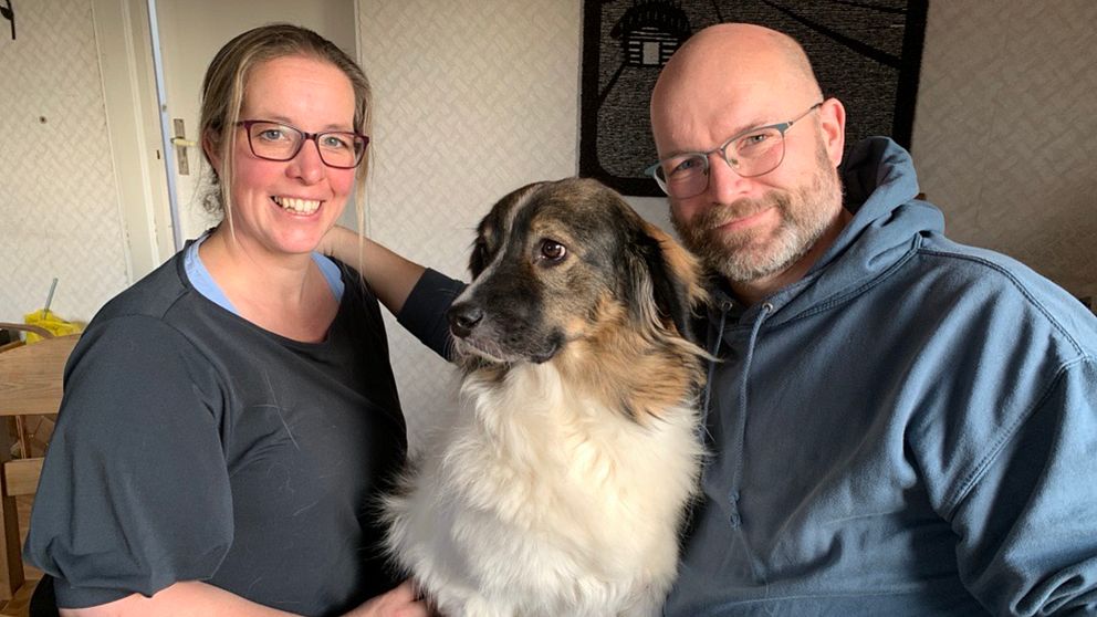 Annouke och Sven Franke med hunden