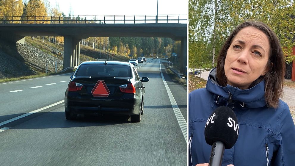 splitbild med a-traktor och utredaren josefin hallenberg