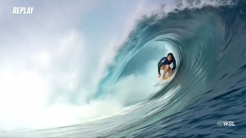 Surfing på Tahiti