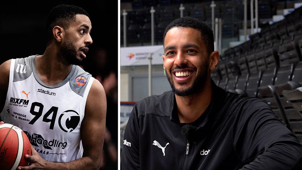Norrköping Dolphins basketspelare Nathan Dawit.