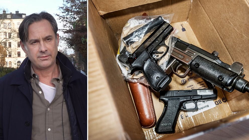 Sven Granath, kriminolog, berättar om vapenbeslagen i Stockholms området,