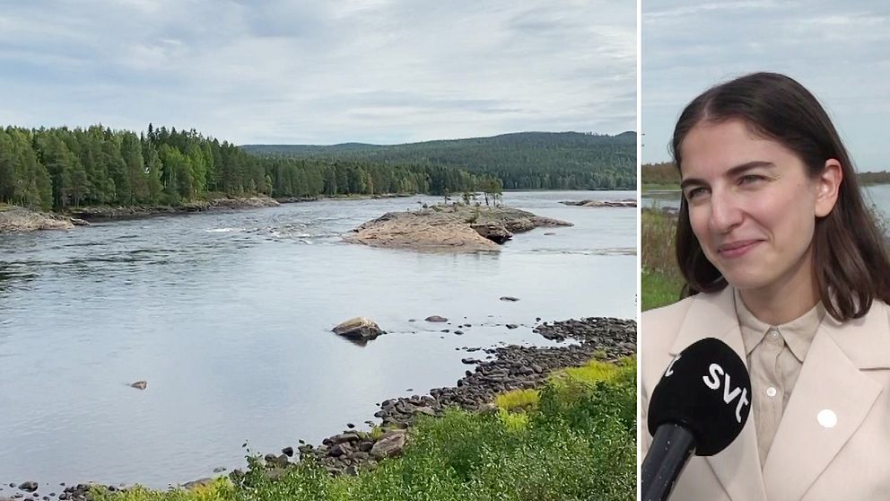 Torneälven och klimat- och miljöminister Romina Pourmokhtari (L) .
