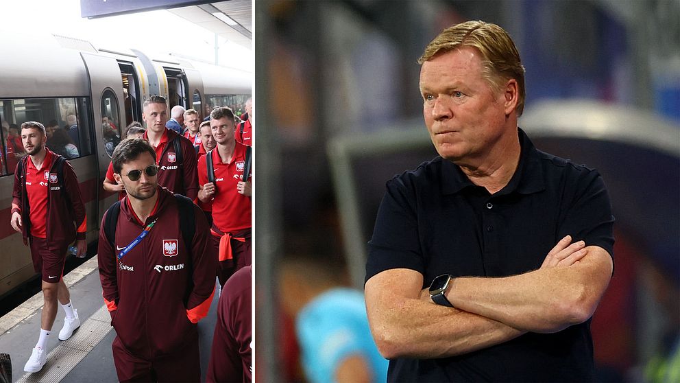 Ronald Koeman kritiserar tåg.