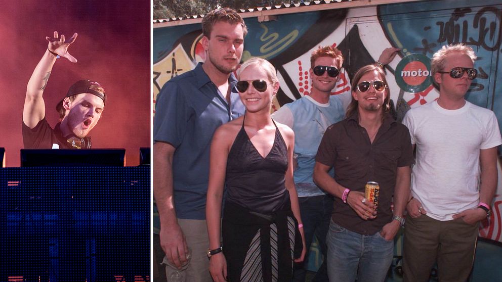 Avicii i splitbild med The cardigans