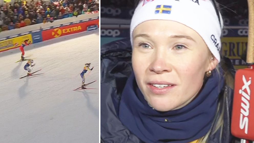 Jonna Sundling åkte ut i kvartsfinalen i sprinten i Davos