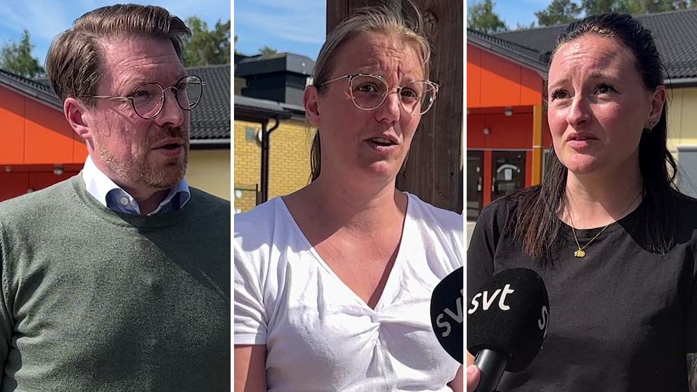 Föräldrar i Finnerödja i Laxå kommun som intervjuas av SVT
