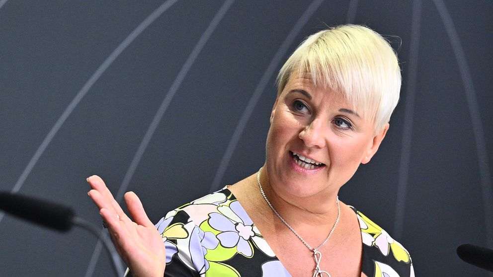 Arkivbild. Äldre- och socialförsäkringsminister Anna Tenje (M) kallar förlängningen för en välavvägd förlängning. Foto: Claudio Bresciani/TT