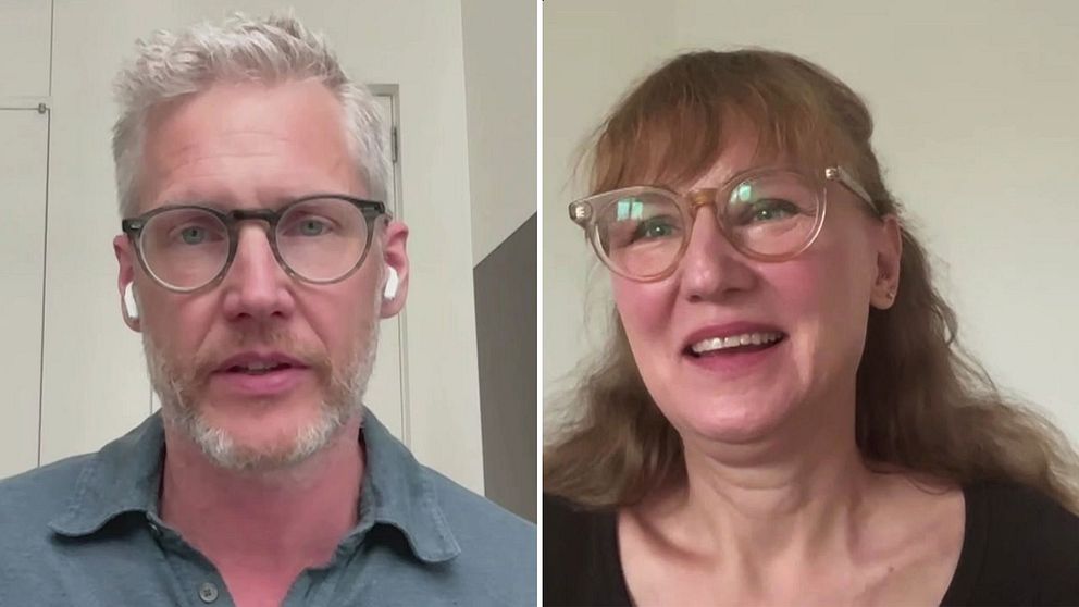 Filmfotograferna Martin Ahlgren och Sophia Olsson.