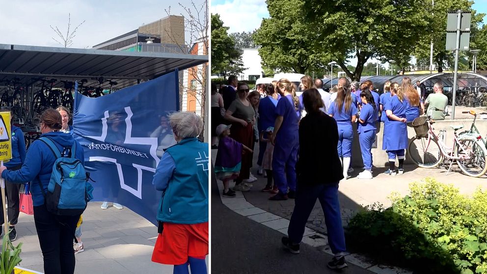 Vårdstrejken fortsätter och SVT var på plats i Arvika.