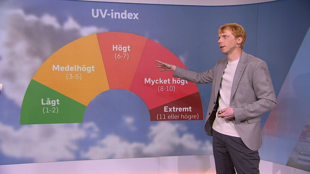 SVT:s meteorolog Marcus Sjöstedt berättar om de varma temperaturerna i landet..