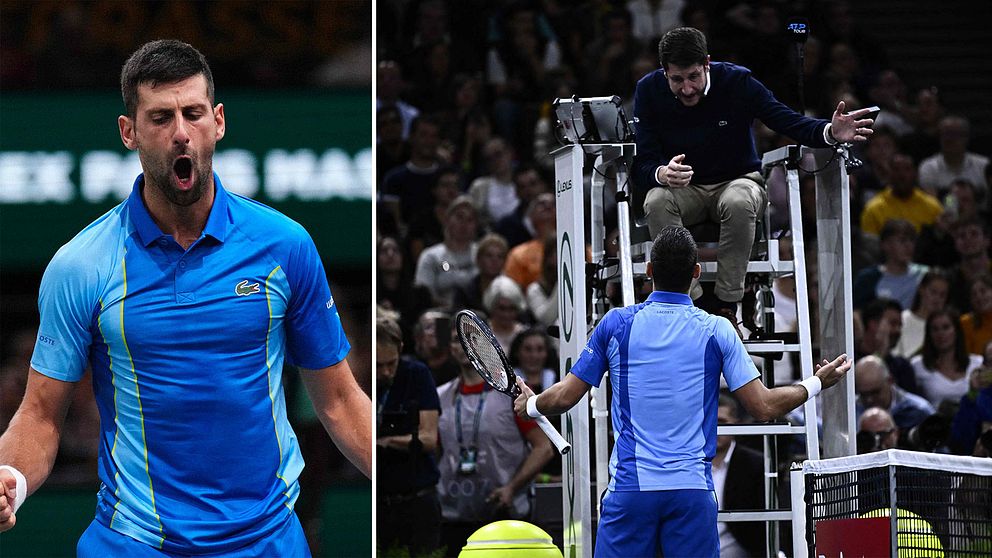Novak Djokovic bråkade med domaren.