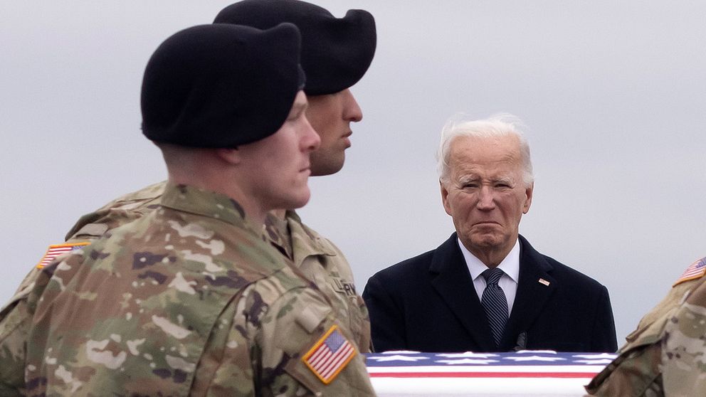 Joe Biden deltog vid en minnesceremoni på fredagen