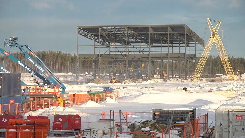 H2 Green Steels fossilfria stålverk som håller på att byggas i Boden.