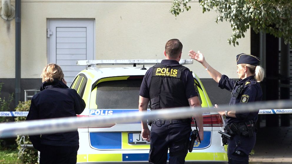 avspärrningar och polis