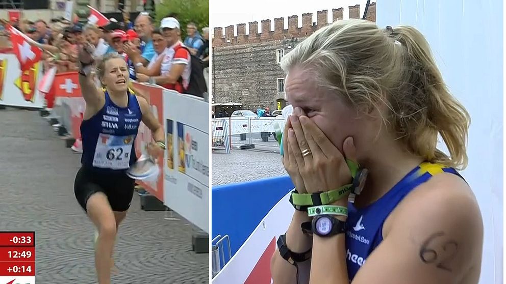 Orienterings-EM: Sara Hagström i tårar efter EM-guldet