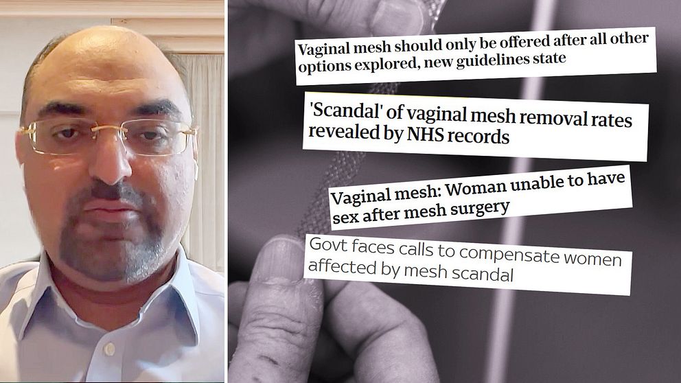 Hashim Hashim, professor i urologi samt rubriker om slyngoperationer från brittisk press