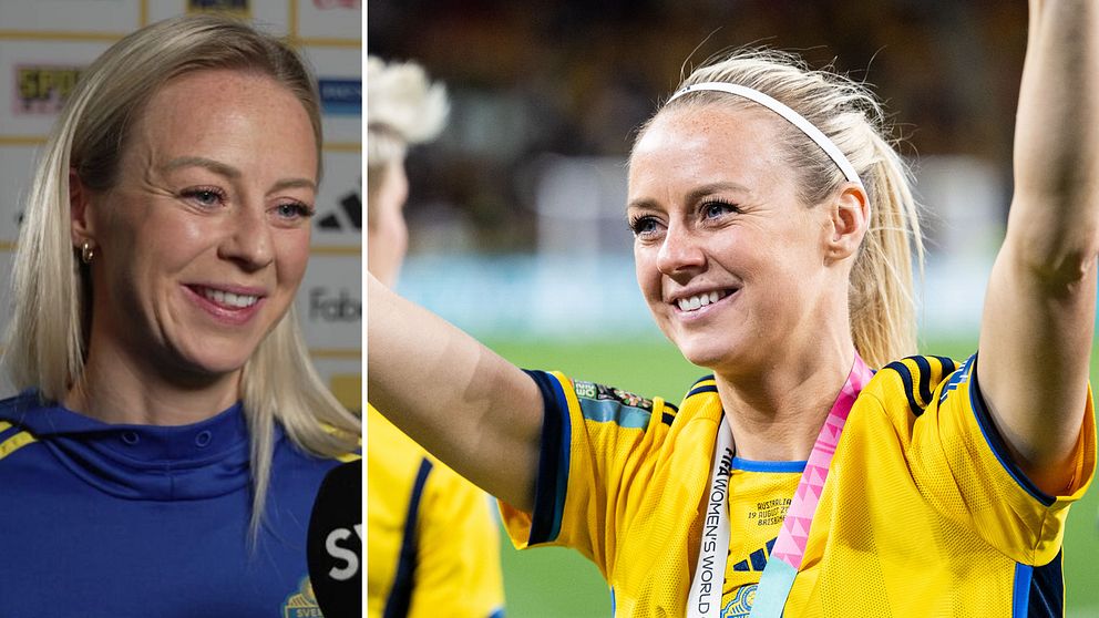 Landslagsspelaren Amanda Ilestedt är glad efter taget brons fotbolls-VM