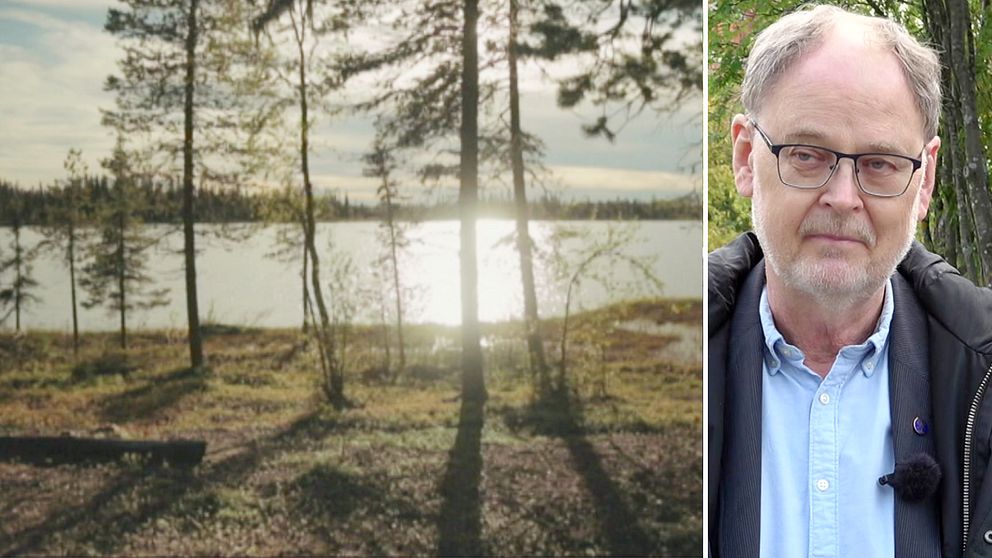 Sjön Nammajaure i Muddus nationalpark  och Claes Svahn, ordförande UFO Sverige.