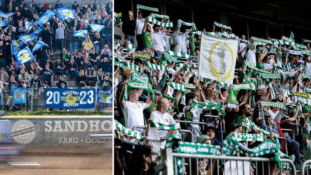 Västerviks och Hammarbys supportrar