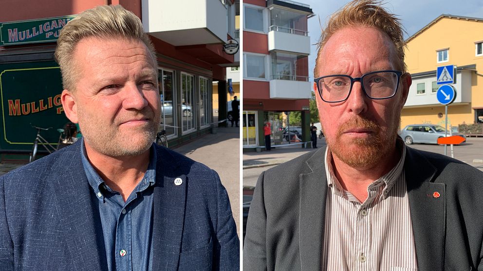 Delad bild. Oppositionsråd Jonny Bratberg, Moderaterna och kommunalråd Peter Kärnström, Socialdemokraterna