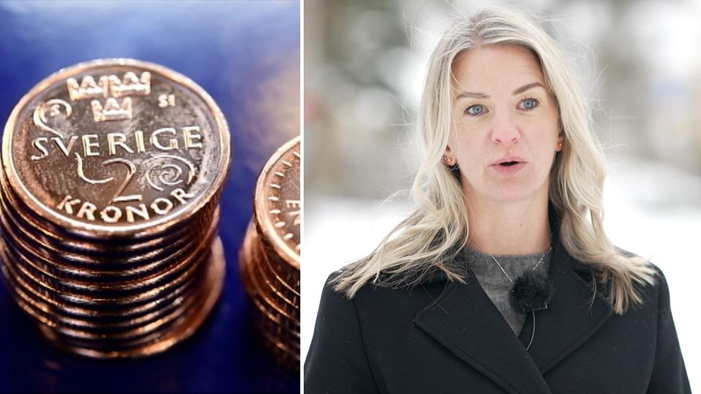 Maria Landeborn, senior strateg på Danske bank intervjuas utomhus.