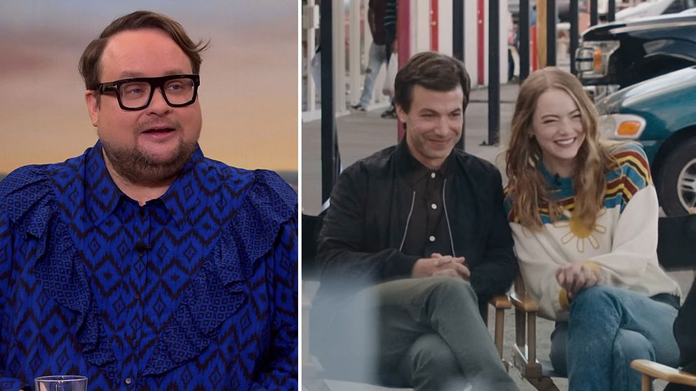 Tv-kritiker Linus Fremin och bild på Nathan Fielder och Emma Stone i The Curse