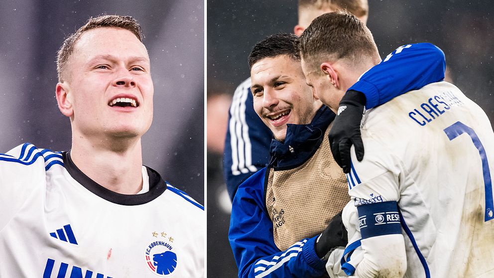 Viktor Claesson och Roony Bardghji firar Köpenhamns Champions League-triumfen