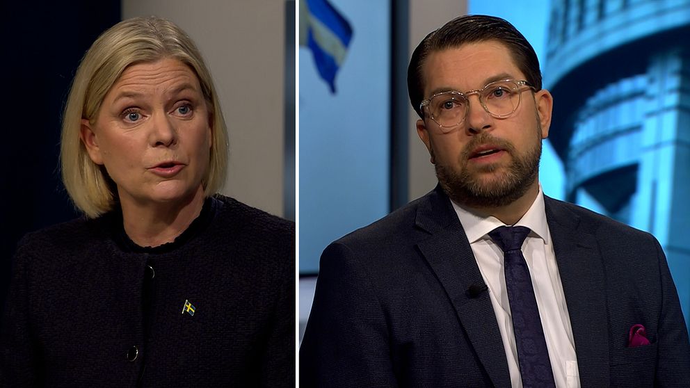 Magdalena Andersson och Jimmie Åkesson i Agenda.