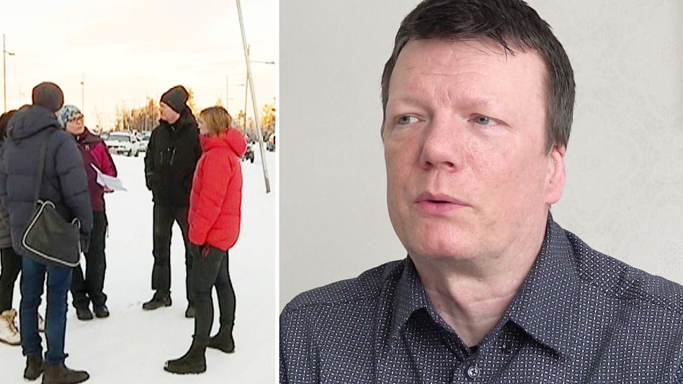 Göran Landström i Kiruna är en av de föräldrar som protesterat mot undervisningen på Raketskolan i Kiruna.