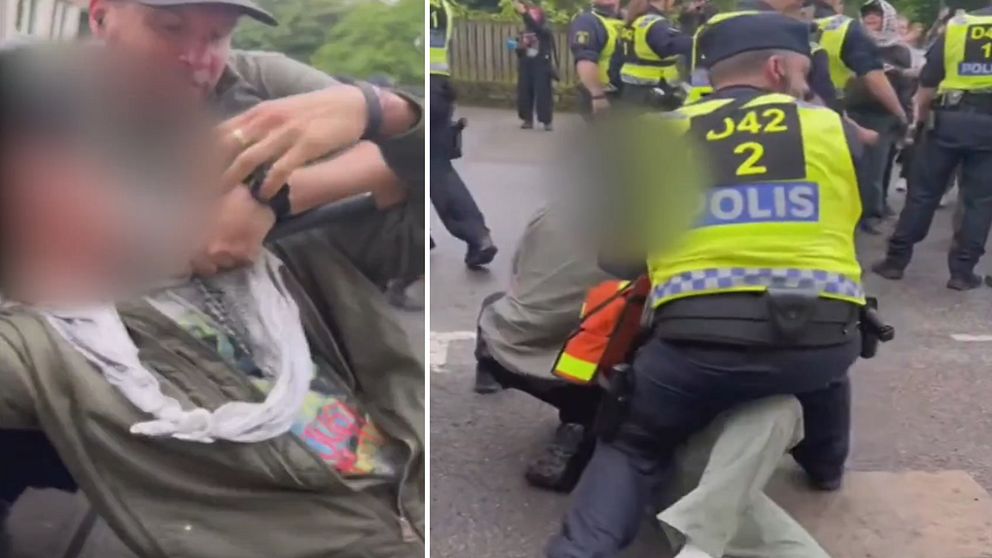 Våldsamheter utbröt vid Lundagård mellan polis och demonstranter
