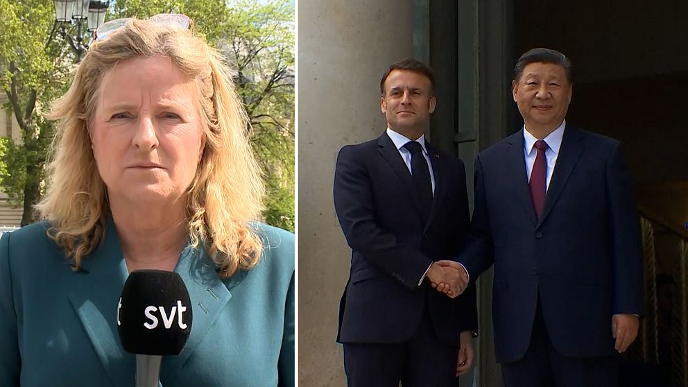 SVT reporter Ulrika Bergsten är på plats i Paris när Macron och Xi Jinping möts.