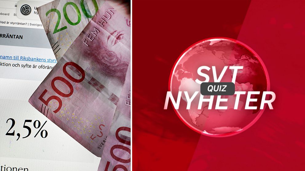 SVT Nyheters quizlogga och kontanter