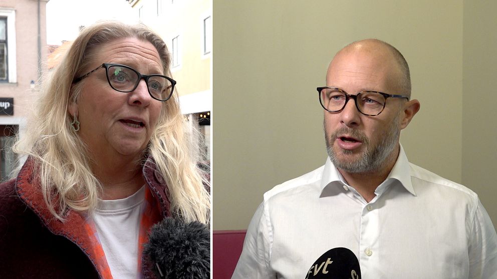 Meit Fohlin (S) och Andreas Unger (M) intervjuas om styrets splittring på Gotland.