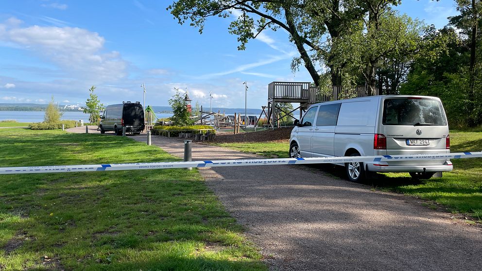avspärrning civila polisbilar Lindö Norrköping