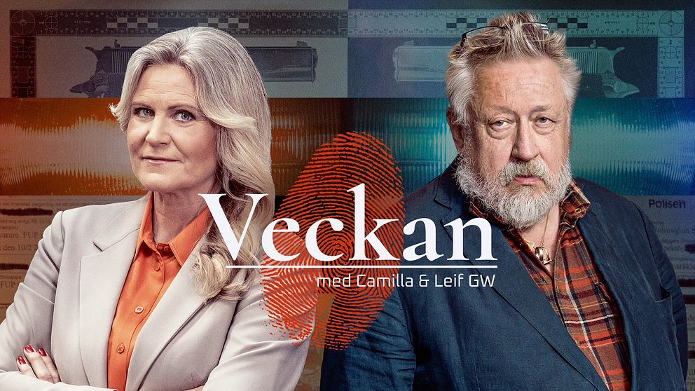 Delad bild. Vänster: Professionell kvinna. Höger: Man i rutig skjorta. Text: ”Veckan med Camilla & Leif GW.”